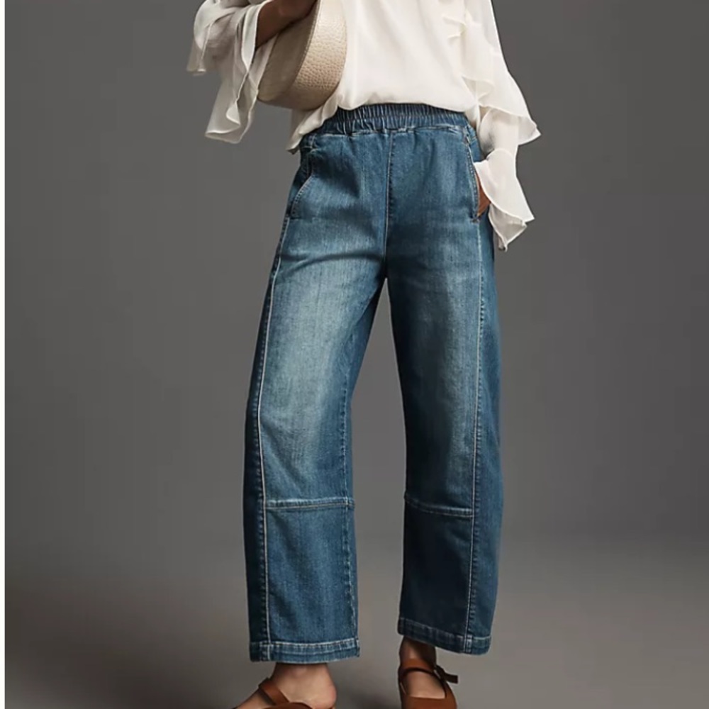 Anthropologie Pilcro Wide Leg Relaxed “Barrel” Jeans. Cotton. Size 30 or 10 - Picture 3 of 13
